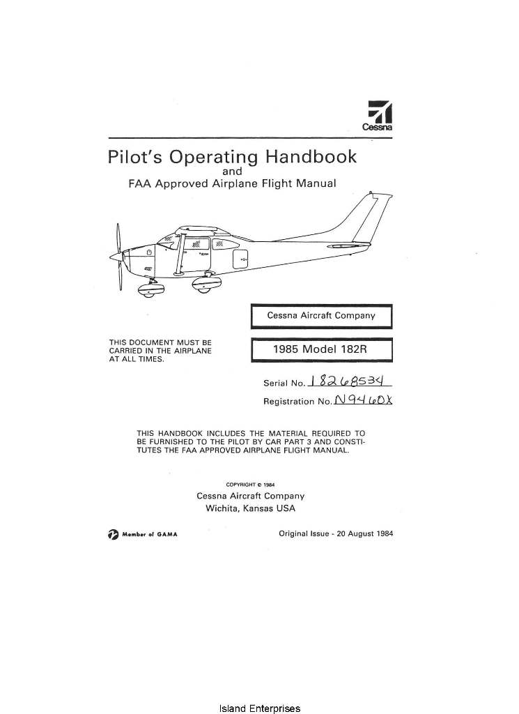 Cessna 182 Operating Manual