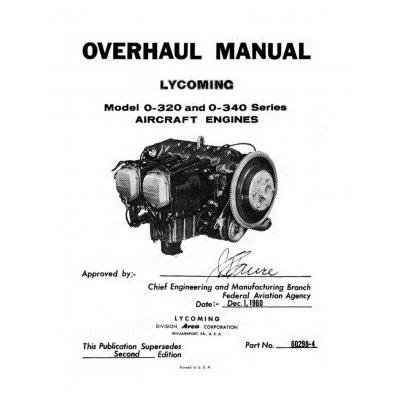 Lycoming Overhaul Manual 60298-4 O-320 & O-340