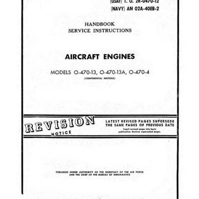 Continental O-470, IO-470 Engine Manual | EAircraftManuals.com