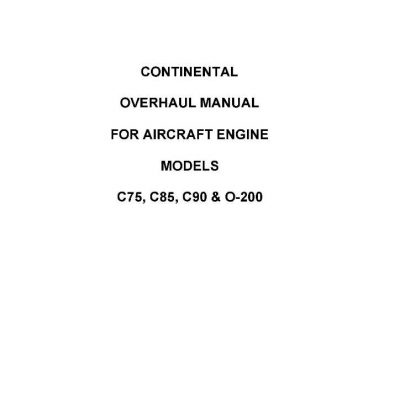 c85 continental c75 c90 engines manual aircraft eaircraftmanuals engine overhaul