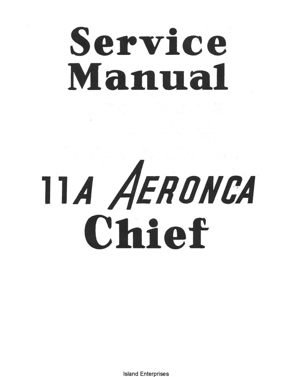 Aeronca Chief 11A Service Manual | eAircraftManuals.com