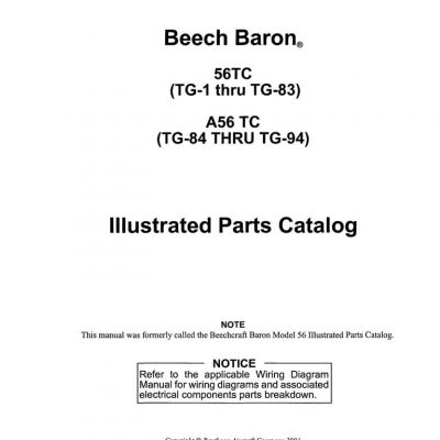 Beechcraft Baron 55 56 58 IPC Parts Catalog Repair SERVICE Maintenance MANUALS 