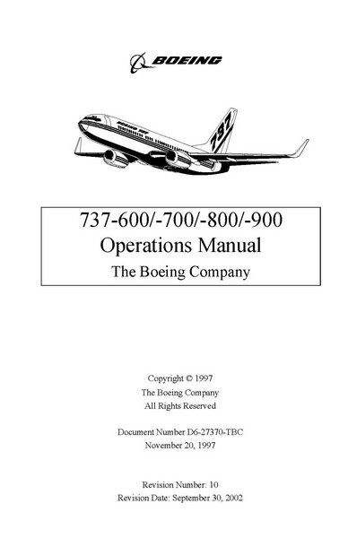 Boeing 737 Aircraft Maintenance Manual
