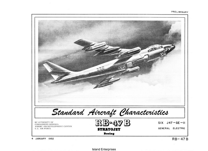 Boeing Rb 47b Stratojet Standard Aircraft Characteristics 1952 Eaircraftmanuals Com