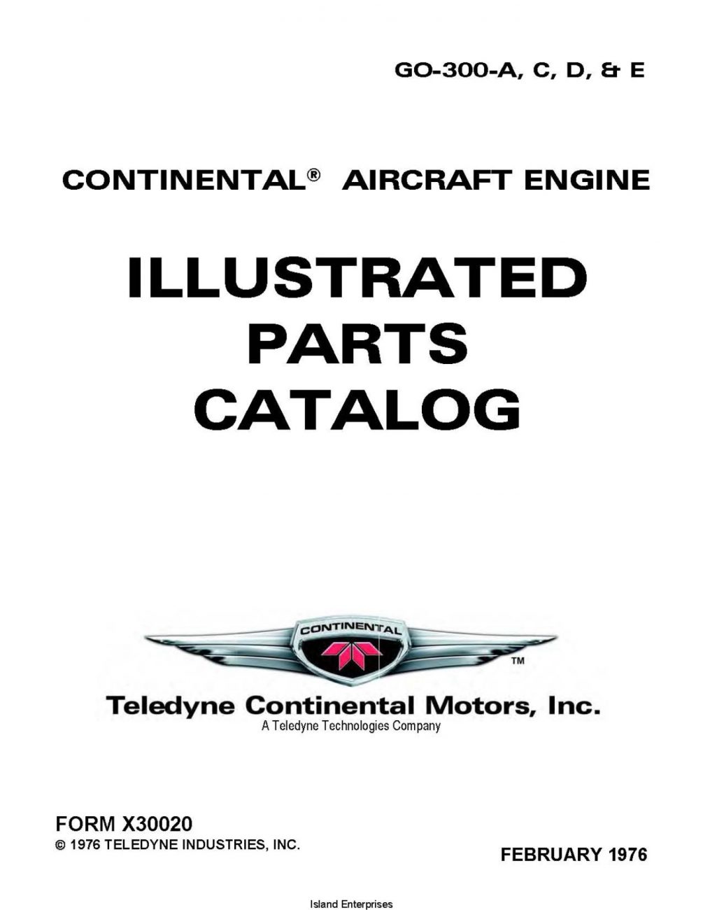 Continental GO300A, C, D, & E Series Aircraft Engines Illustrated