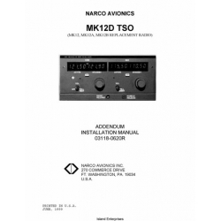 Narco MK-12D TSO Addendum Installation Manual 03118-0620R 1999 ...