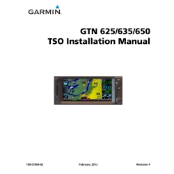 Garmin GTN 625 635 650 Installation Manual 190-01004-02 | eAircraftManuals.com